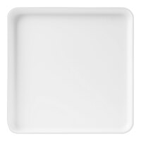 Cal-Mil Hudson 11" x 11" White Square Raised Rim Melamine Plate