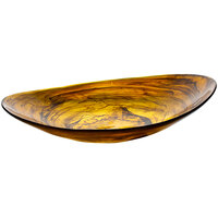 Bon Chef 17 1/4" x 11" Oval Umber Shallow Resin Bowl