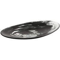 Bon Chef 7 3/4" x 5" Oval Smoke Shallow Resin Bowl