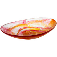 Bon Chef 11" x 7 3/4" Oval Scarlet Shallow Resin Bowl