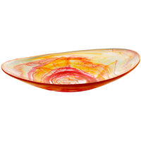 Bon Chef 15 3/4" x 10 1/2" Oval Scarlet Shallow Resin Bowl