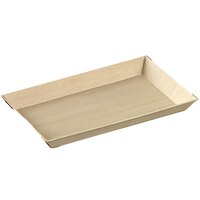 Solia Quartz 6 5/16" x 3 15/16" Laminated Rectangular Wooden Plate - 200/Case
