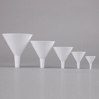 Tablecraft 5-Piece 2"- 6" White Plastic Funnel Set