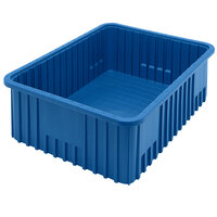 Quantum 22 1/2" x 17 1/2" x 8" Heavy-Duty Blue Dividable Container DG93080BL