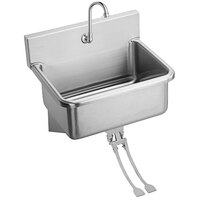 Zurn Elkay EWS3120FC 31" x 19 1/2" Wall Mounted Hands-Free Sink with Foot-Operated Gooseneck Faucet