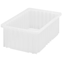 Quantum 16 1/2" x 10 7/8" x 6" Heavy-Duty Clear Dividable Container DG92060CL