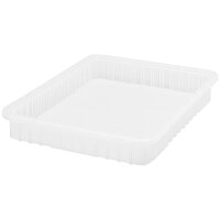 Quantum 22 1/2" x 17 1/2" x 3" Heavy-Duty Clear Dividable Container DG93030CL