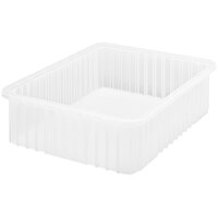 Quantum 22 1/2" x 17 1/2" x 6" Heavy-Duty Clear Dividable Container DG93060CL