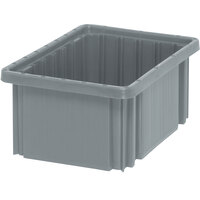 Quantum 10 7/8" x 8 1/4" x 5" Heavy-Duty Gray Dividable Container DG91050GY