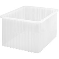 Quantum 22 1/2" x 17 1/2" x 12" Heavy-Duty Clear Dividable Container DG93120CL