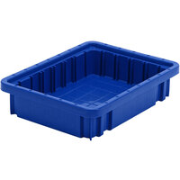 Quantum 10 7/8" x 8 1/4" x 2 1/2" Heavy-Duty Blue Dividable Container DG91025BL