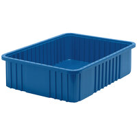 Quantum 22 1/2" x 17 1/2" x 6" Heavy-Duty Blue Dividable Container DG93060BL