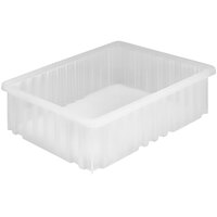 Quantum 16 1/2" x 10 7/8" x 5" Heavy-Duty Clear Dividable Container DG92050CL