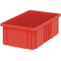 Quantum 16 1/2" x 10 7/8" x 6" Heavy-Duty Red Dividable Container DG92060RD