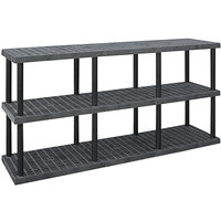 SPC Industrial DuraShelf 96" x 24" x 51" Plastic Grid 3-Shelf System S9624x3