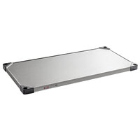 Metro 1836FS 18" x 36" 18 Gauge Flat Stainless Steel Solid Shelf