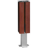 Paris Site Furnishings 6 1/2" Square Wood Surface Mount Bollard INOX I-BOL-PL-6x6