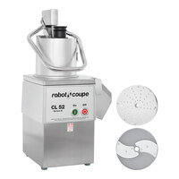 Robot Coupe CL52 Full Moon Pusher Continuous Feed Food Processor with 2 Discs - 2 hp