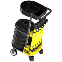 Banner Stakes PLUS Yellow "Cleaning in Progress" Barricade System with Tray PL4005T