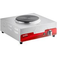 Avantco 177EB200A Single Burner Solid Top Stainless Steel Portable Electric Hot Plate - 1,500W, 120V