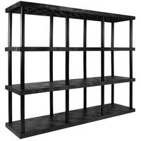 SPC Industrial DuraShelf 96" x 24" x 75" Plastic Solid Top 4-Shelf System ST9624x4