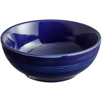 Acopa Capri 19 oz. Deep Sea Cobalt Stoneware Bistro Bowl - Sample