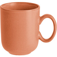 Acopa Pangea 12 oz. Terra Cotta Matte Porcelain Mug - Sample