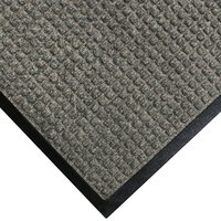 M+A Matting WaterHog Classic 4' x 10' Medium Gray Mat with Classic Rubber Border and Universal Cleated Backing