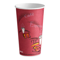 Solo 420SI-0041 Bistro Print 20 oz. Poly Paper Hot Cup - 600/Case