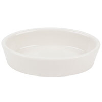 Hall China from Steelite International HL5701/22AWHA Ivory (American White) 7 oz. Oval Baker Dish - 24/Case