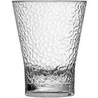 Fortessa Outside 15 oz. Hammered Tritan™ Plastic Rocks / Double Old Fashioned Glass - 24/Case