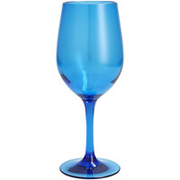 Fortessa Outside 12 oz. Blue Tritan™ Plastic White Wine Glass - 24/Case