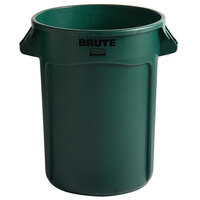 Rubbermaid FG263200DGRN BRUTE 32 Gallon Green Round Trash Can