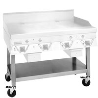 Garland SCG-36SSC Stainless Steel Equipment Stand with Undershelf and Casters for CG-36R and ECG-36R Griddles