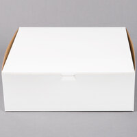 12" x 12" x 4" White Customizable Cake / Bakery Box - 100/Bundle