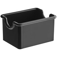 Choice 3 1/4" x 2 1/2" Black Plastic Sugar Caddy