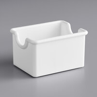 Choice 3 1/4" x 2 1/2" White Plastic Sugar Caddy