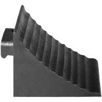 Ideal Warehouse 9" x 7" x 7" Molded Rubber Wheel Chock with Handle 60-7250