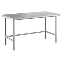 Regency Spec Line Easy Attach 30" x 60" 14-Gauge Stainless Steel Commercial Open Base Work Table