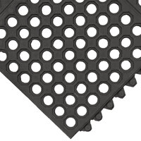 Cactus Mat VIP Prima Black Connectable Anti-Fatigue Floor Mat - 1/2" Thick