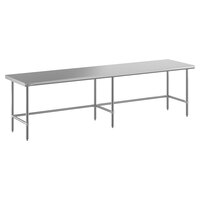 Regency Spec Line Easy Attach 30" x 120" 14-Gauge Stainless Steel Commercial Open Base Work Table