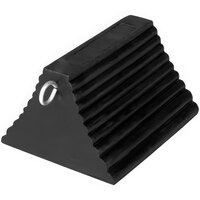 Ideal Warehouse 9" x 8" x 6" Molded Rubber Pyramid Chock with Eye Hook 60-7204