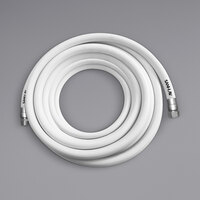 Sani-Lav H50W3 50' White Washdown Hose with Stainless Steel 3/4" Swivel MGHT and 3/4" FHGT Connections