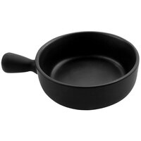 cheforward™ by GET Explore 2 oz. Black Melamine Bowl with Handle - 12/Case