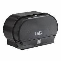 Lavex Black 5 1/4" Double Roll Horizontal Toilet Tissue Dispenser