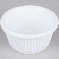 Thunder Group ML509W1 2 oz. White Fluted Melamine Ramekin - 12/Pack