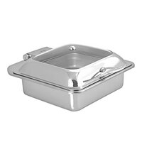 Spring USA Reflection 2/3 Size Square Stainless Steel Induction Chafer with Glass Lid 2174-6