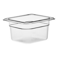 Cambro 64CW135 Camwear 1/6 Size Clear Polycarbonate Food Pan - 4" Deep