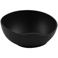 GET Enterprises Riverstone 30 oz. Dark Gray Irregular Round Matte Melamine Pho / Ramen / Grain Bowl - 24/Case