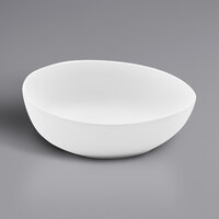 GET Enterprises Riverstone 20 oz. White Irregular Round Matte Melamine Serving Bowl - 24/Case